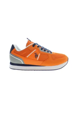 Produktbild von Trendiger Herrensportschuh Orange mit Kontrastdetails & Logo
