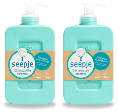 Productafbeelding van 2 x Seepje handzeep eucalyptus en rozemarijn - 300 ml - voordeelverpakking - 2 stuks