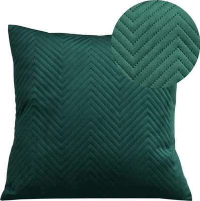 Produktbild von Geronimo | Dekokissen - Grün - 40x40 cm - Gestepptes Kissen - Maschinenwaschbar - Abnehmbarer Bezug - Antiallergisch