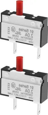 Image de Disjoncteur thermique 2 A, 125/250 V, réarmement manuel, protection contre les surcharges