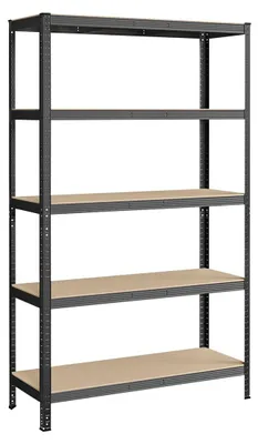 Produktbild von Graues schweres Lagerregal – Stahl und MDF – 60 x 120 x 200 cm