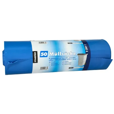 Produktbild von STARPAK Müllsäcke LDPE 120 Liter blau 50 Säcke
