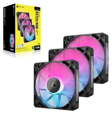 Obrázok produktu pre CORSAIR Lüfter 120*120*25 RX120 RGB iCUE Link Triple Kit