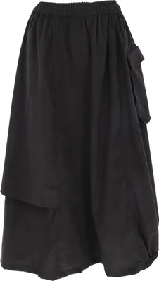 Produktbild von Maxirock, Cordrock, Ballonrock mit Tasche - Schwarz, Damen, Baumwolle, Größe: M
