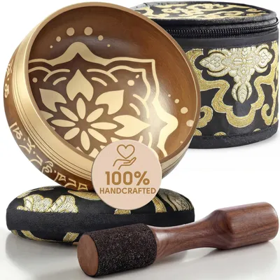 Produktbild von Omgoods – Set aus tibetischen Klangschalen – Für Meditation und Stressabbau