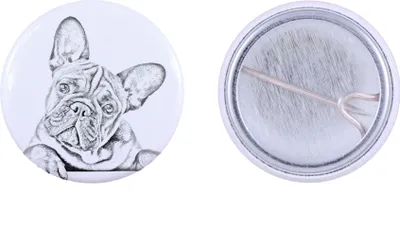 Obrázok produktu pre Francúzsky buldoček – odznak s vaším psíkom, pridajte svoju vlastnú fotografiu, značka Art-Dog