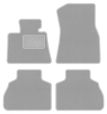 Image de Tapis de sol en moquette pour BMW X7 G07 2018- (5 osób) – jeu 4 pièces, gris, sur mesure – Wielganizator OSLO