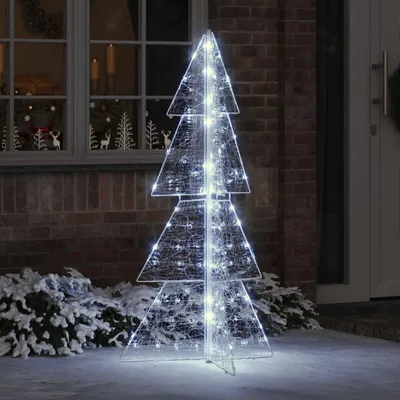 Produktbild von vidaXL Weihnachtsbaum mit 160 LEDs Kaltweiß 150 cm Acryl