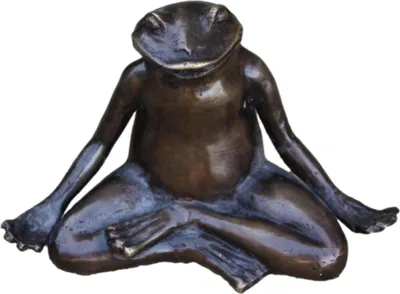 Immagine prodotto di Bella rana da yoga in bronzo Nuovo Resistente al gelo e alle intemperie MU-107
