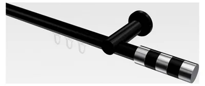 Produktbild von Innenlauf Gardinenstangen Schwarz 20 mm Ø, 360 cm