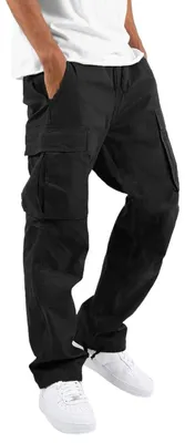 Immagine prodotto di Solidchoice - Pantaloni da jogging da uomo in cotone, con ampie tasche e stile casual