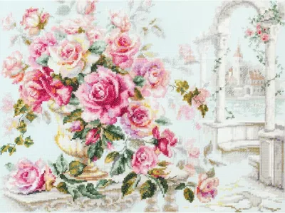 Produktbild von Magic Needle Zweigart Edition Kreuzstich Set "Rosen für die Herzogin", Zählmuster, 40x30cm
