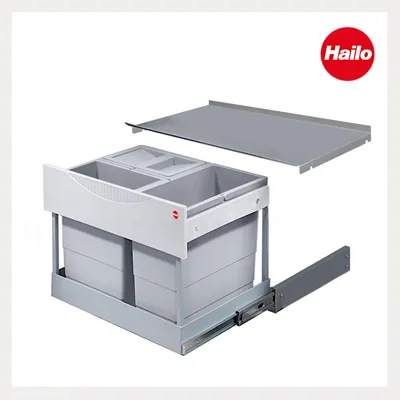 Immagine prodotto di Hailo Contenitore per rifiuti 3644831 TR Swing con sistema salvaspazio Tandem-S-plus 2x8,5 + 12 litri