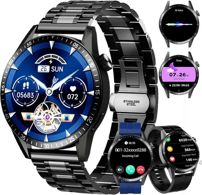 Produktbild von Homailida G40PRO Herren-Smartwatch mit Anruf-, Sprachassistent- & Nachrichtfunktionen, 100+ Sportmodi, IP68 wasserdicht