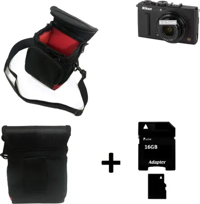 Produktbild von K-S-Trade Kameratasche Fototasche Umhängetasche Schutz Hülle kompatibel mit Nikon Coolpix A mit Zusatzfach und teilbaren Innenraum mit Trennwand +