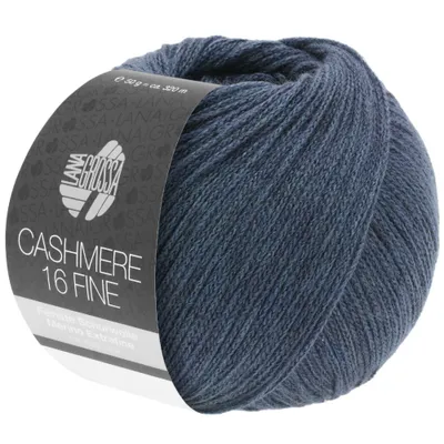 A ball of blue yarn with a label.