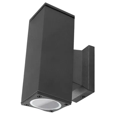 Produktbild von Aigostar LED Wandleuchte GU10 Aluminium Up Down Außenwandleuchte Wasserdicht Außenleuchte Außenlampe Wandspot für Innen und Außen, Schwarz