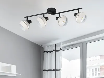 Produktbild von Deckenstrahler 4flammig Spots schwenkbar LED dimmbar für Wohnzimmer Schlafzimmer