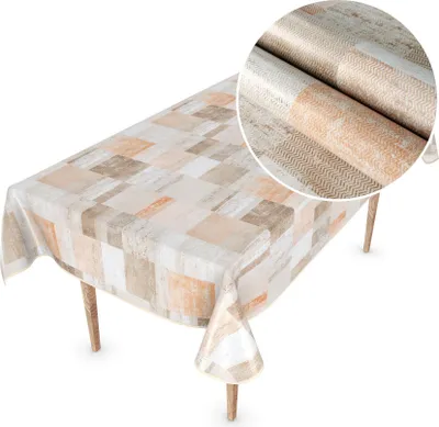 Produktbild von Tischdecke Wachstuch MIMOSA Ornamente Beige Robust Wasserabweisend Breite 140 cm Länge 220 cm