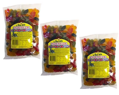 Produktbild von Vorratspack English Winegums  -  Englische Weingummi - 3 X 1 Kg - By De Rooij