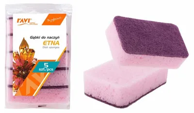 Imagen del producto de Esponjas para lavar platos de cocina ETNA, 5 unidades, con bordes redondeados