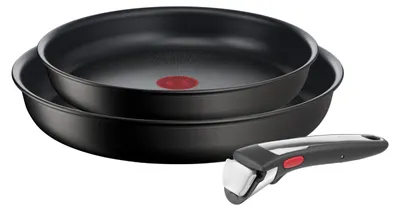 Zdjęcie produktu dla Tefal Ingenio L39591, Zestaw do smażenia, Czarny, Aluminium, Tytan, Czarny, Thermo-Spot