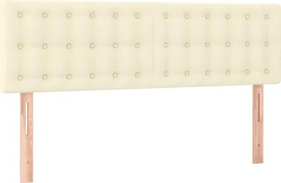 Obrázek produktu pro vidaXL Čela postele krémová 144x5x78/88 cm umělá kůže