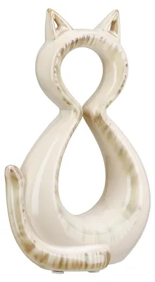 Imagen del producto de Gilde Figur, gato, "Catty", cerámica, color crema, cantidad: 2 unidades, largo: 7 cm, ancho: 14 cm, alto: 22 cm. Código: 55374. Número de artículo: 4063387553749