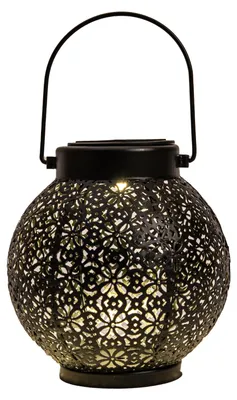 Produktbild von Coen Bakker Solar Tischleuchte schwarz Laterne Metall warmweiß Sensor 14,5x16cm