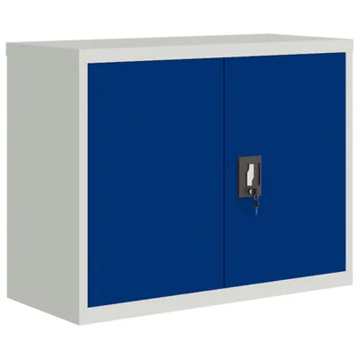 Produktbild von vidaXL Aktenschrank Hellgrau und Blau 90x40x70 cm Stahl