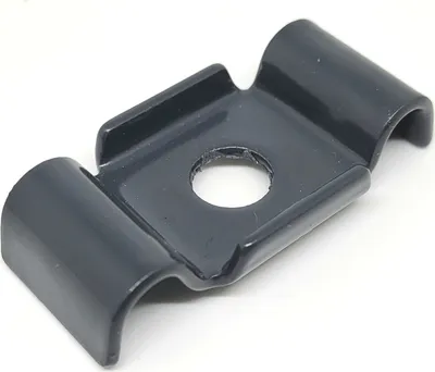 Produktbild von 10x Wellenplättchen in Zaunfarbe Schmetterling Klemme Pfosten RAL 7016 (Anthrazitgrau)