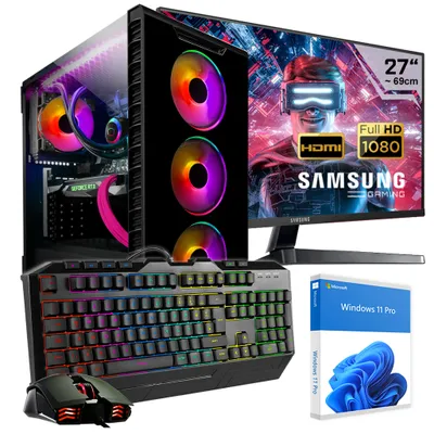 Produktbild von KRAFTPC Gaming PC Komplett Set Intel Core i9 12900KF - GeForce RTX5070 12GB - 1TB M.2 SSD - 64GB DDR4 - Windows 11 - 27" TFT - Tastatur/Maus