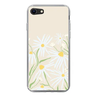 Produktbild von MuchoWow® Handyhülle Schutzhülle Hülle für iPhone SE 2020 Blume - Muster - Gelb Silikon Softcase Handy Hülle - Kartenbesitzer
