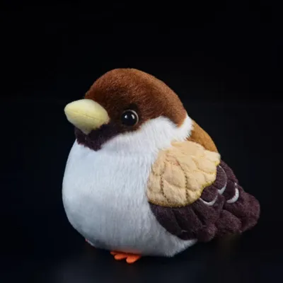 Produktbild von Spatz Kuscheltier – Weicher Plüschvogel Stofftier Plüsch