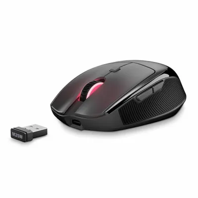 Produktbild von Sharkoon OfficePal M25W, rechts, Optisch, RF Wireless + USB Type-C, 4000 DPI, Schwarz