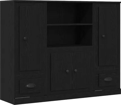 Obrázek produktu pro Vysoká skříň Černý dub 132 x 35.5 x 103.5 cm Kompozitní dřevo