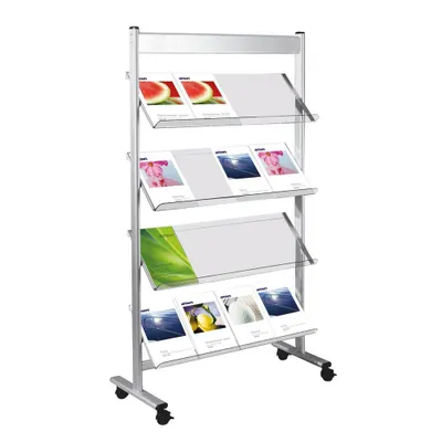 Immagine prodotto di kerkmann 6356 kerkmann Portadepliant Ecoline, 16 scomparti, alluminio argento