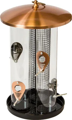 Produktbild von Vogelfuttersäule TRIO, Kupfer, Futtersäule für Wildvögel