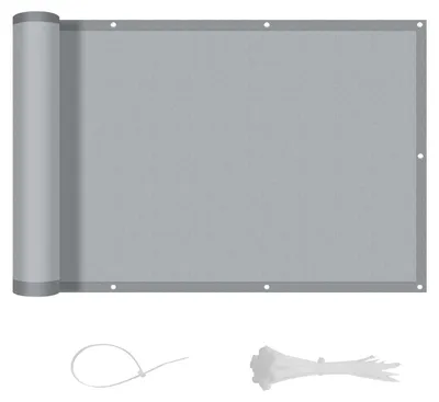 Zdjęcie produktu dla Elzusha - Zasłona balkonowa, 100 x 800 cm, z ochroną przed promieniowaniem UV