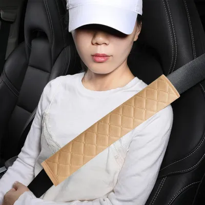 Immagine prodotto di Cuscini per cinture di sicurezza per auto, 2 pezzi, color beige, 27 cm