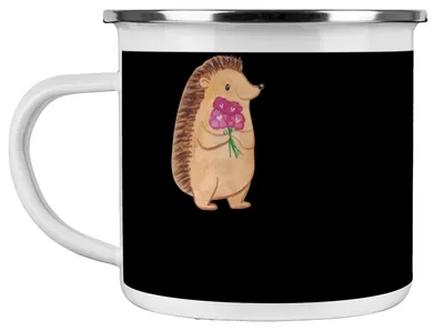 Produktbild von Mr. & Mrs. Panda Haferl 1997 Geburtstag Charmant - Schwarz - Geschenk, Kaffeepott, Blechtasse, Alter, Happy Birthday, Teetasse, Emaille Tasse, Einzigartigkeit feiern