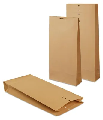 Produktbild von 250 Musterbeutel braun Klotzbodenbeutel Nr. 5 120x285x50 mm