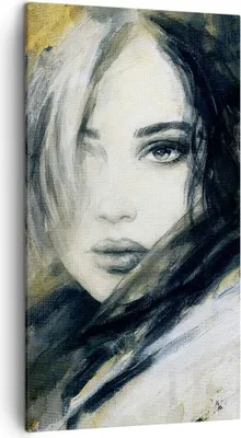 Produktbild von Bild auf Leinwand - Leinwandbild - Frau Gesicht Lippen - 45x80cm - Wand Bild - Wanddeko - Wandbilder - Leinwanddruck - Bilder - Kunstdruck - Wanddekoration - Leinwand bilder - Wandkunst - PA45x80-4053