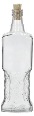 Produktbild von 1 x 500 ml Glasflasche Zum Befüllen  mit Stopfen Likörflasche Essig-Öl Flasche