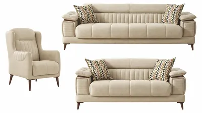 Produktbild von Sofa Set Baoshi, Beige Stellvariante 3+2+1