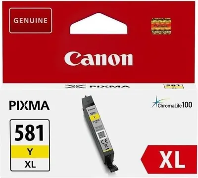 Obrázek produktu pro Inkoustová kazeta, CANON CLI-581Y XL, žlutá, 8,3 ml, originální, ChromaLife100, řada PIXMA TS/TR