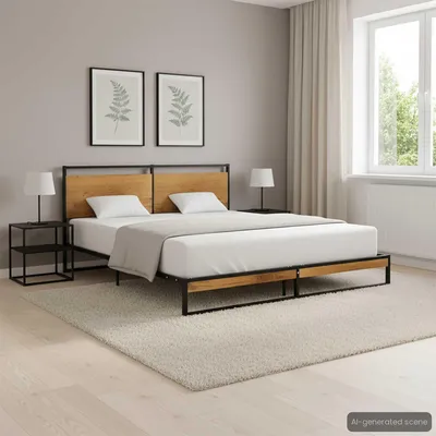 Immagine prodotto di Maison Exclusive - Letto in metallo 140x200 cm