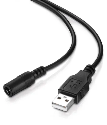 Produktbild von Lade-Kabel USB-Stecker Typ A auf DC-Hohlstecker-Buchse (5,5 x 2,5 mm, 60 cm)