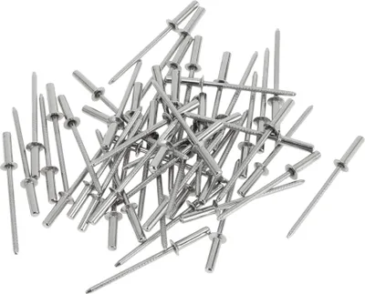 Produktbild von Senkkopf geschlossene Dichtnieten 3mm Griffdurchmesser 10mm Grifflänge 6mm Flanschdurchmesser Edelstahl Silberton 50 Stück