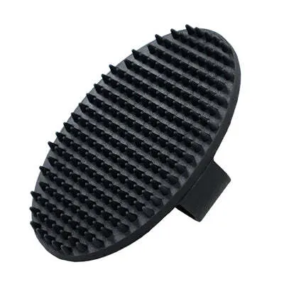 Produktbild von Fellpflegebürste aus Rosenholz mit flexiblen Gummiborsten für Tiere, 12,5 cm